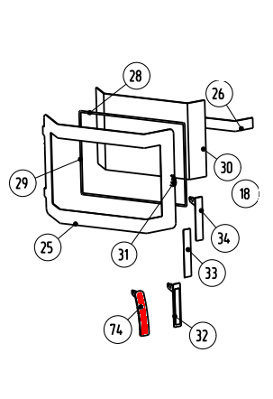 Wamsler PS Krypton poigne de porte chambre de combustion