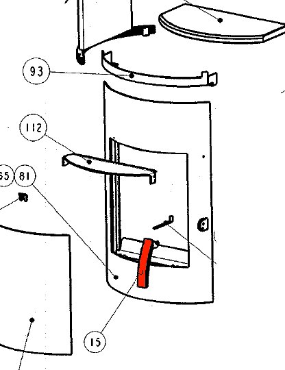 Wamsler Riva poigne de porte porte de chambre de combustion