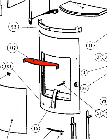 Wamsler Rona dflecteur d'air porte de chambre de combustion