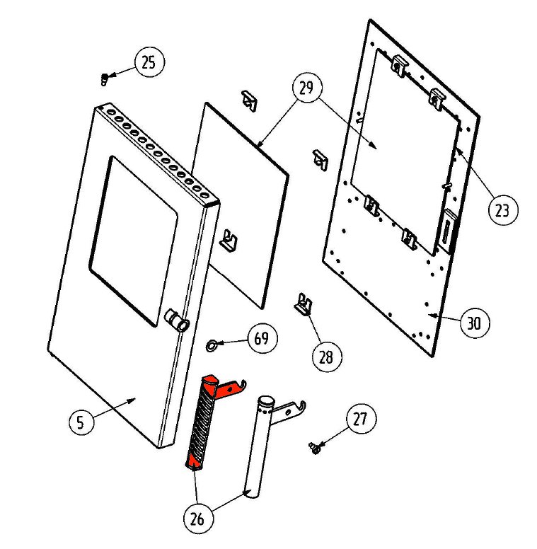 Wamsler W1-40 poigne de porte