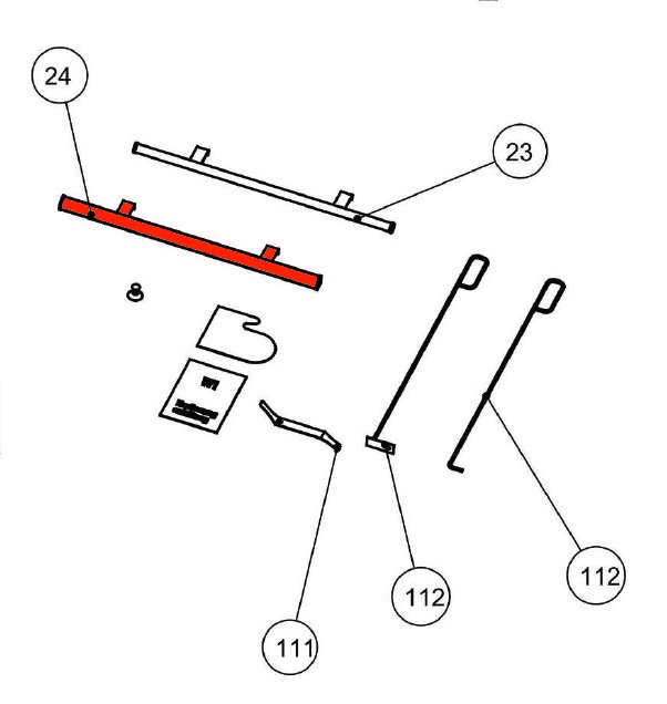 Wamsler W1-75 barreau de fourneau incurv